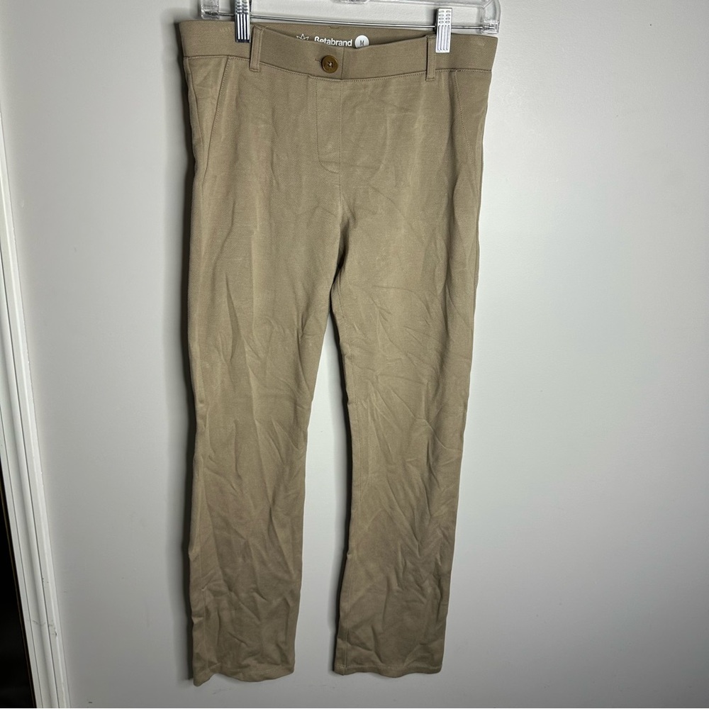 Women’s Betabrand Size Medium‎ Tan High Waisted Straight Leg Pants